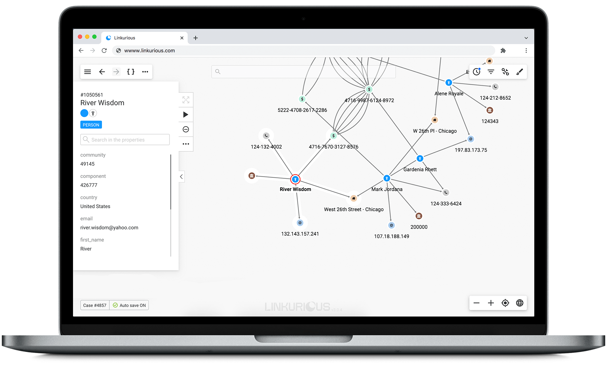 screenshot of Linkurious Enterprise Watchtower